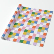 Cute Modern Colorful Big Checkated Mönster
