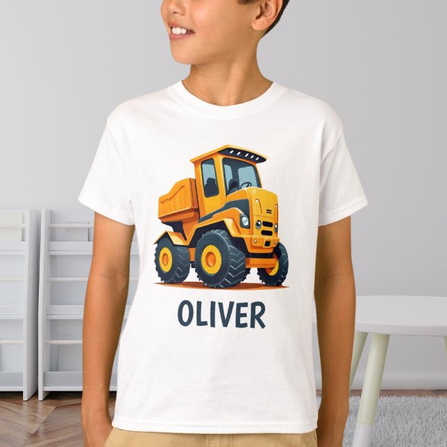 Cute Modern Construction Lastbil Personlig T Shirt (Skapare uppladdad)