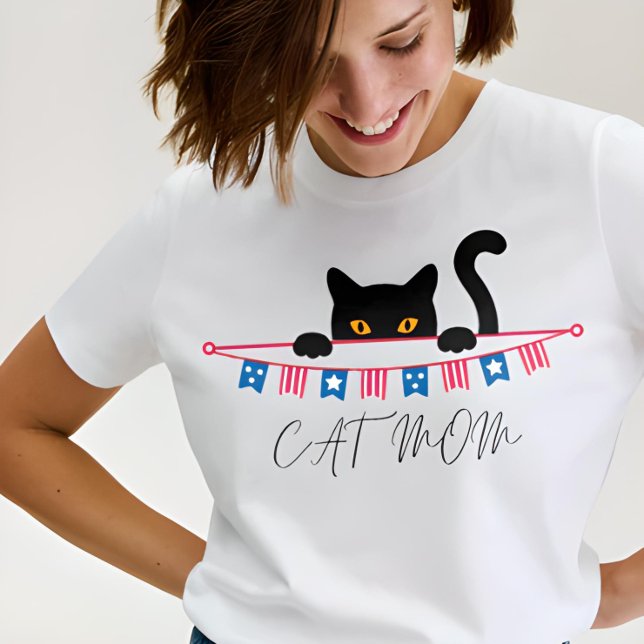 Cute Modern design, kattälskare mamma T Shirt (Skapare uppladdad)