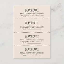 Cute modern Diaper Raffle-spelkort Tilläggskort
