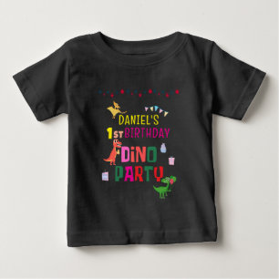 Cute Modern Dino Dinosaur-Barn Födelsedagsfest T Shirt