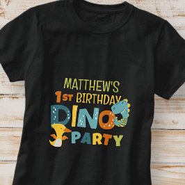Cute Modern Dino Dinosaur-Barn Födelsedagsfest T Shirt