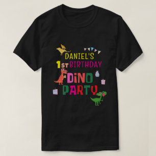 Cute Modern Dino Dinosaur-Barn Födelsedagsfest T Shirt