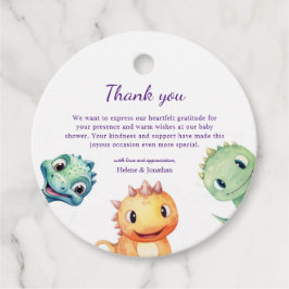 Cute Modern Dinosaur Baby Shower Gåvor Etiketter
