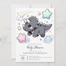 Cute Modern Dinosaur Baby Shower