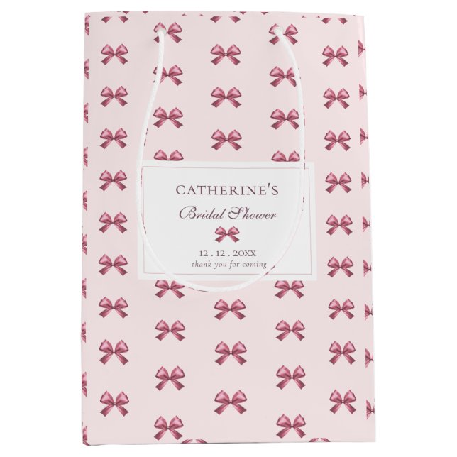 Cute Modern Elegant Girly Rosa Bows (Framsidan)