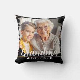 Cute Modern Elegant Grandma Personlig Photo Kudde
