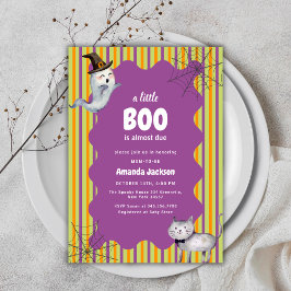 Cute Modern en liten Boo Ghost-babystövel Inbjudningar
