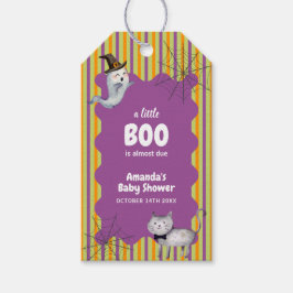 Cute Modern en liten Boo Ghost-babystövel Presentetikett