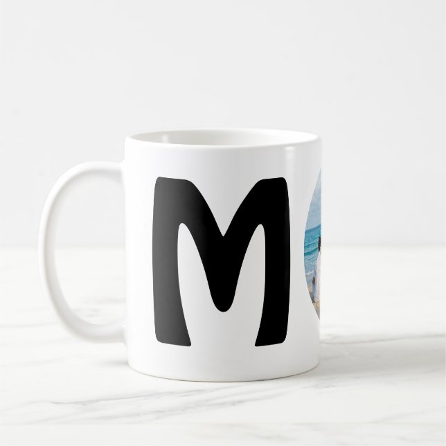 Cute modern, enkelt Mors dag-presentfoto Mamma Kaffemugg (Vänster)