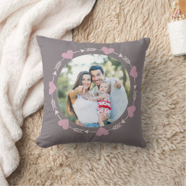 Cute Modern FAMILY Photo Dekorativ kudde
