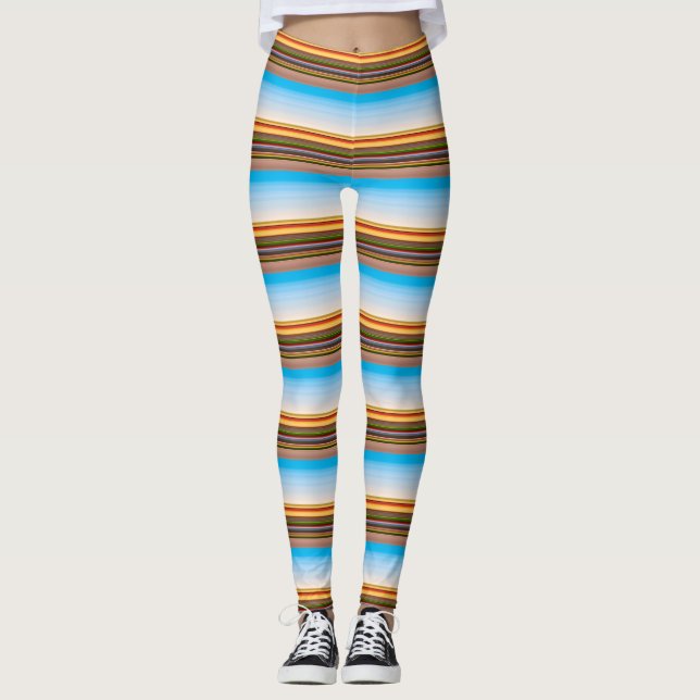 Cute modern färglös rand leggings (Framsida)