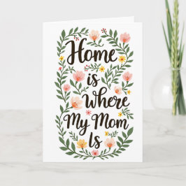 Cute Modern Floral Happy Mother's Day Tack Kort