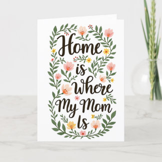 Cute Modern Floral Happy Mother's Day Tack Kort