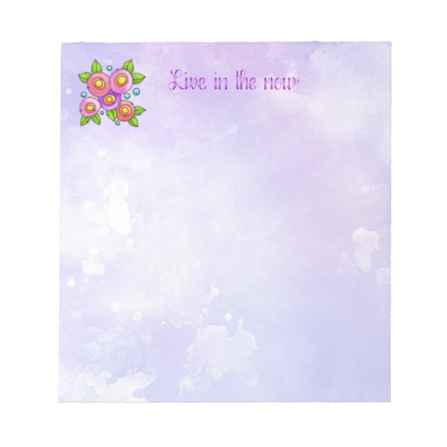 Cute Modern Flower-paket Anteckningsblock (Framsida)