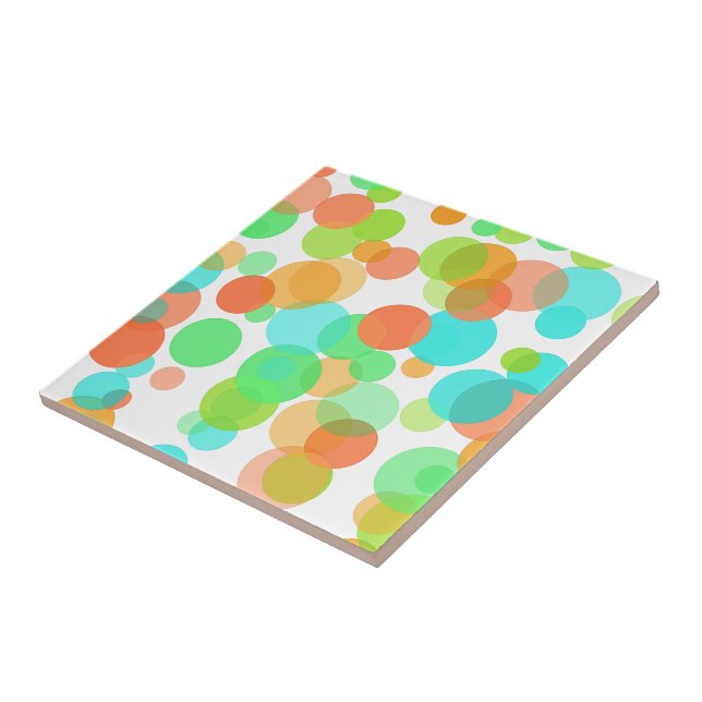 Cute Modern Funky Whimsical Summer Dots Mönster Kakelplatta (Sidan)