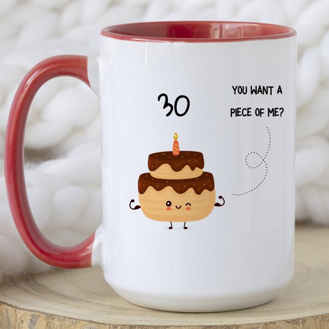 Cute Modern Funny Birthday Cake Mugg (Skapare uppladdad)