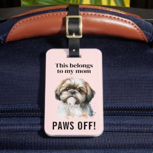 Cute Modern Funny Shih Tzu Hund älskare Bagagebricka