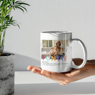 Cute Modern Funtie Tyopgraphy Photo Moster jul Kaffemugg
