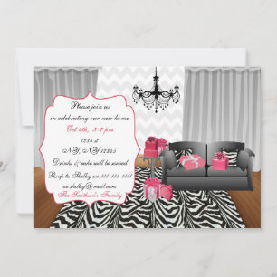 Cute Modern Furseinet Housework Party Inbjudningar