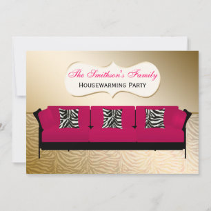 Cute Modern Furseinet Housework Party Inbjudningar
