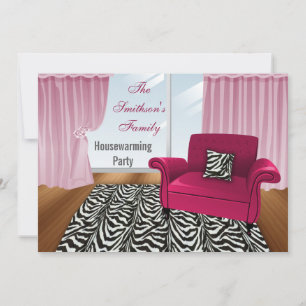 Cute Modern Furseinet Housework Party Inbjudningar