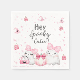 Cute Modern Ghost Halloween-Födelsedagsfest Pappersservett