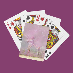 Cute Modern Girly Rosa Butterfly-Älvor Casinokort