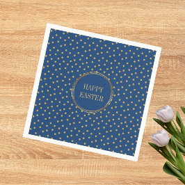 Cute Modern Guld Polka dots Christian Glad påsk Pappersservett