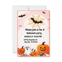 Cute modern Halloween-pumpkin och Ghost