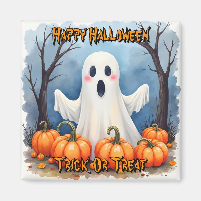 Cute Modern Halloween Spooky Collection Magnet (Framsidan)