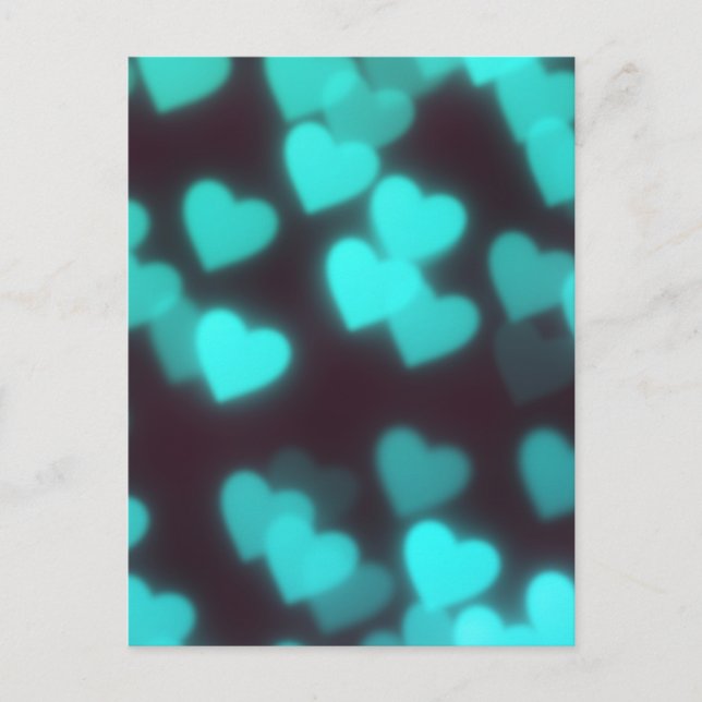 Cute Modern Heart Mönster Vykort (Framsida)