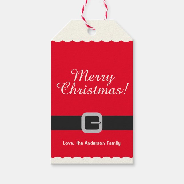 Cute Modern Helgdag juljul Presentetikett (Framsidan)