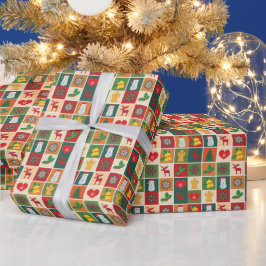 Cute Modern Julsnöflake, snögubbe Presentpapper