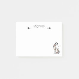 Cute Modern Kattunge, Cat Mamma, Lusen Personlig Post-it Block