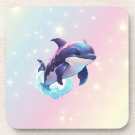 Cute Modern Kawaii Orca Killer Whale Rosa och Blue Underlägg
