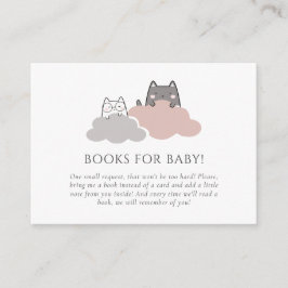 Cute Modern Kitten Baby Shower Bokar för Baby Tilläggskort