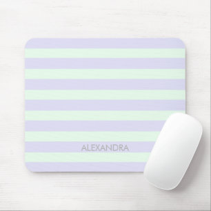 Cute Modern Lavender & Mint-Grönt strimlad Musmatta