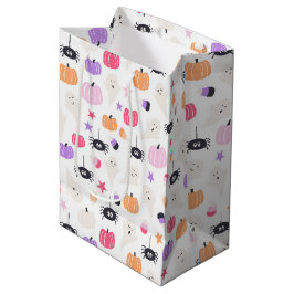 Cute Modern lila pumpkin och spindelhalloween