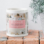 Cute Modern Mamma Photo Collage Gift Kaffemugg<br><div class="desc">Fira Mamma med vårt Mamma Handskrivet skript Mugg! Mugg, som finns i ett överflöd av färg, visar en unik konst- och känsloblandning som ger ett uppmuntrande budskap från dig och syskon. Med bara några få klick kan du ladda upp tio av dina mest uppskattade foton och fylla det tomma utrymmet...</div>