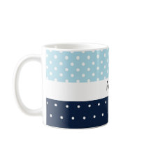 Cute Modern Navy Blue Monogramme