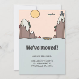 Cute Modern Ny adress Big Move Meddelande