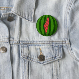 Cute Modern Palestine Karta Watermelon Knapp