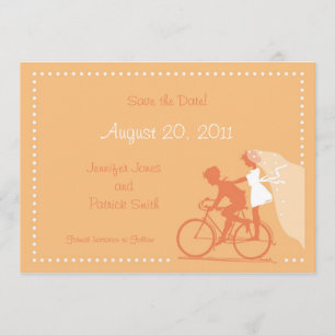 CUTE Modern Par on Bicycle Spara datumet