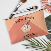 Cute Modern Peach-persikor Add Namn Roligt, sommar