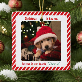 Cute Modern Pet Memorial Keepsake Custom Christmas Julgransprydnad Keramik