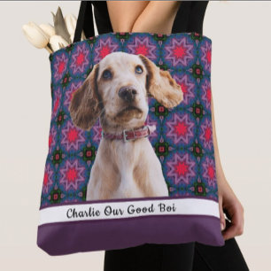 Cute Modern Photo Gift Puppy Hund älskare Mamma Tygkasse