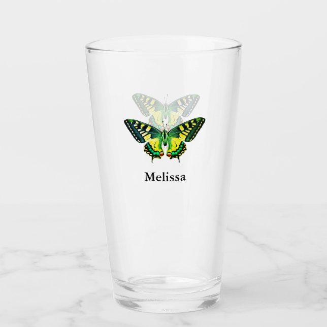 Cute Modern Photography Butterfly Add Namn Glaskopp (Framsida)