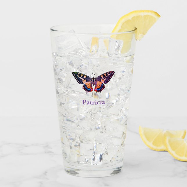 Cute Modern Photography Butterfly Add Namn Glaskopp (Bakside Is)