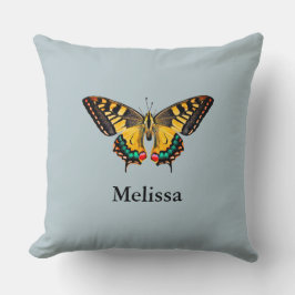 Cute Modern Photography Butterfly Add Namn Kudde